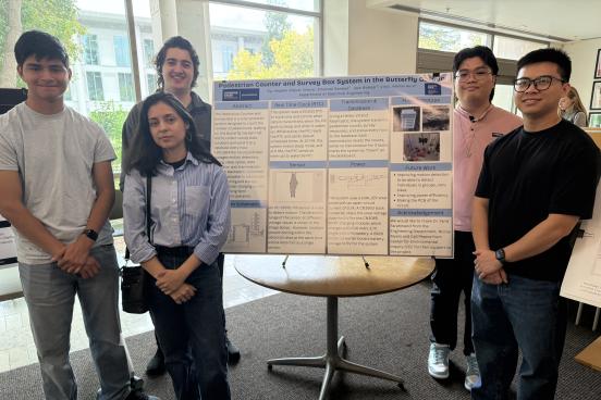 Picture of students, from left to right, in the back, Jack Bohner and Vinci Jahniel Aure and in front, Emanuel Barajas, Heybee Esquer Cheno and Duy Pham